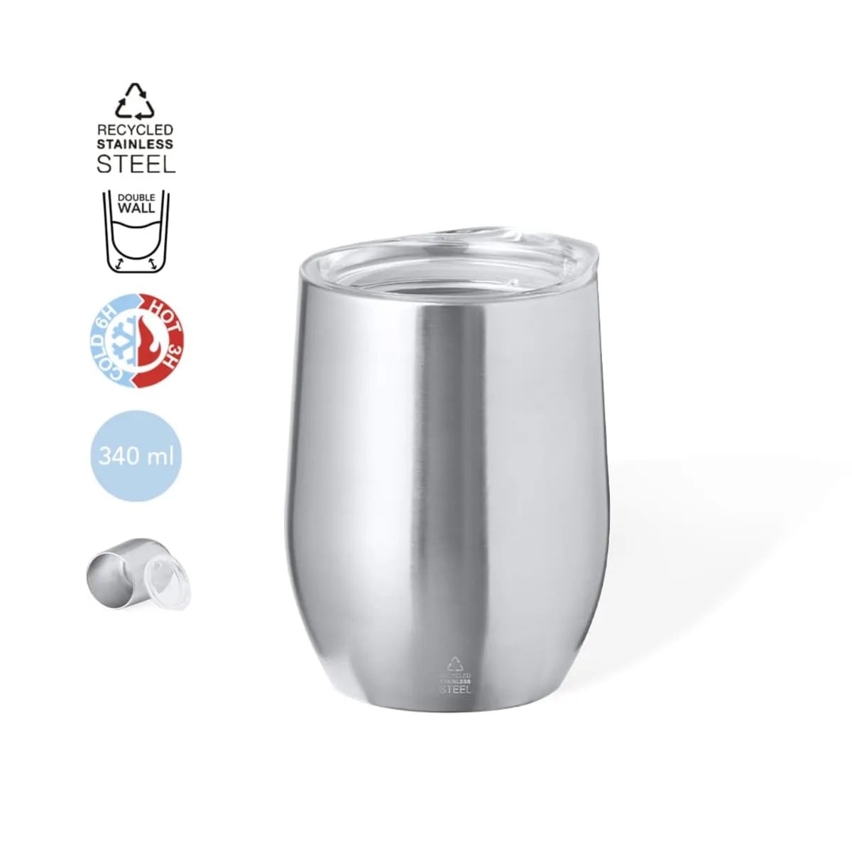 340Ml Recycled Stainless Steel Insulated Cups