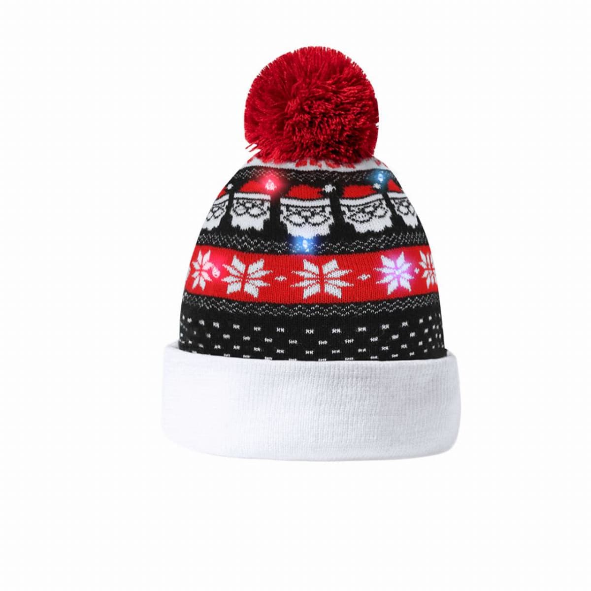 Led Pompom Christmas Hats