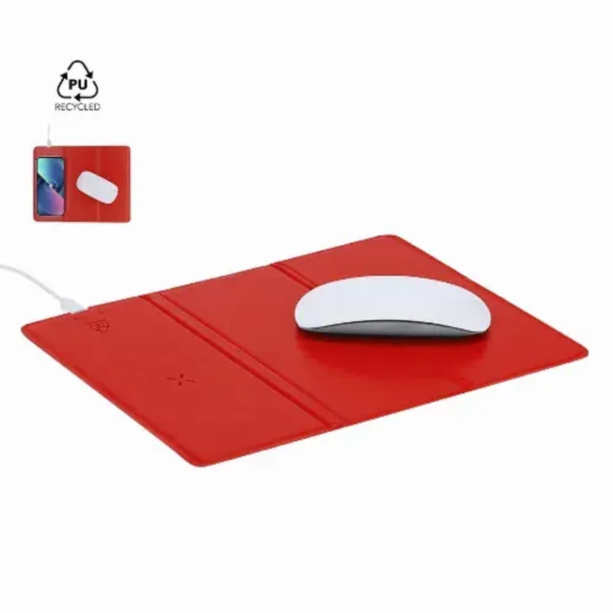 Pu Leather Charger Mousepads