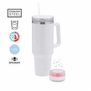 Dual Action Insulated Mugs + Bluetooth Speakers