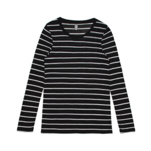 Wo's Fine Stripe L/S Tees