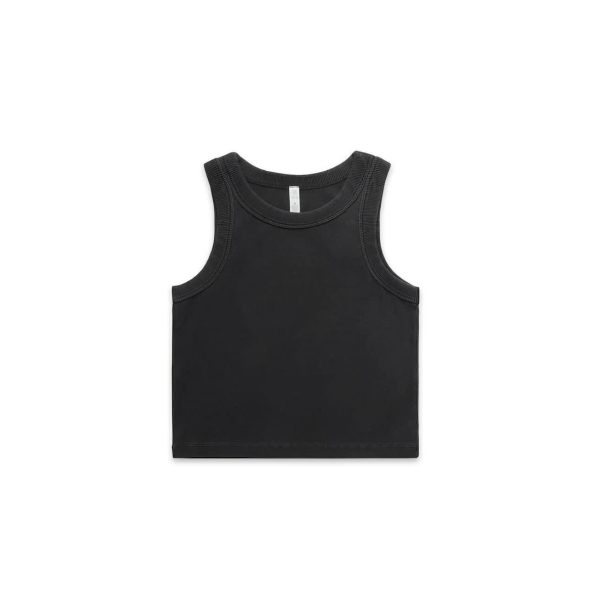 Wo's Faded Organic Rib Crop Tanks