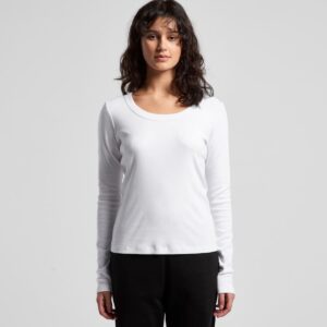 Wo's Organic Rib L/S Tees