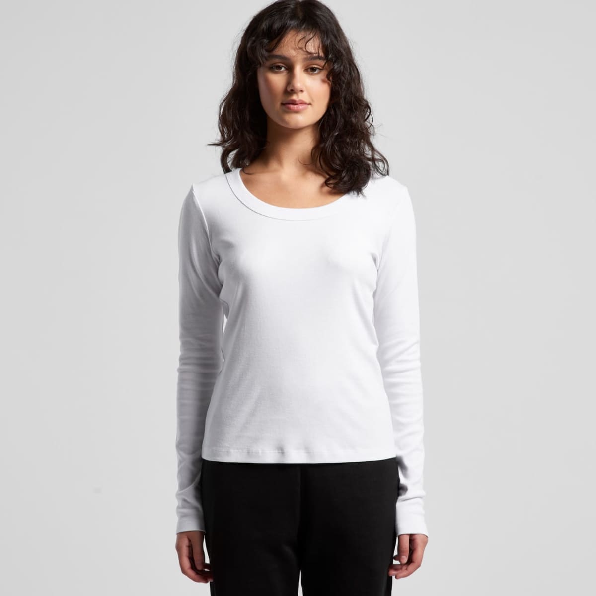 Wo's Organic Rib L/S Tees