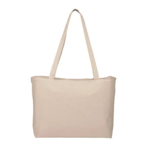 Hillsby Zippered Cotton Canvas Shopper Tote Bags