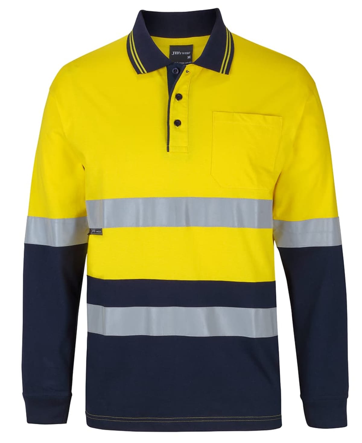 Hi Vis (D+N) Long Sleeve Breathable Cotton Polos