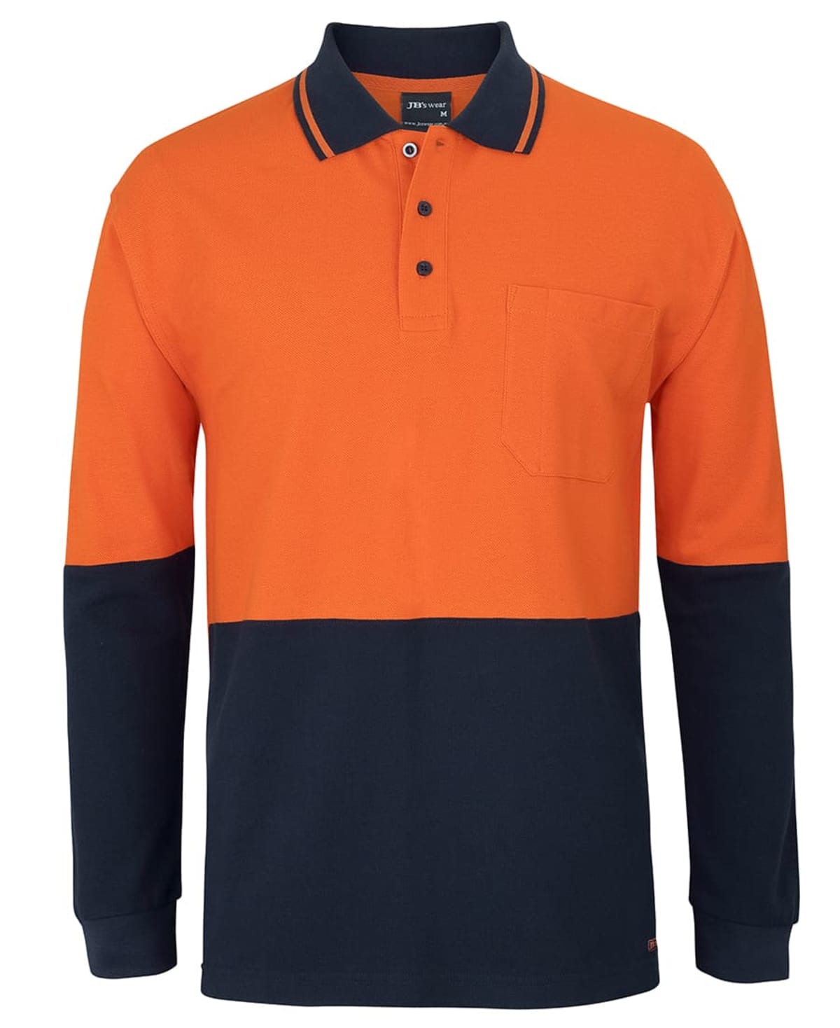 Hi Vis Long Sleeve Cotton Piquesafe Polos