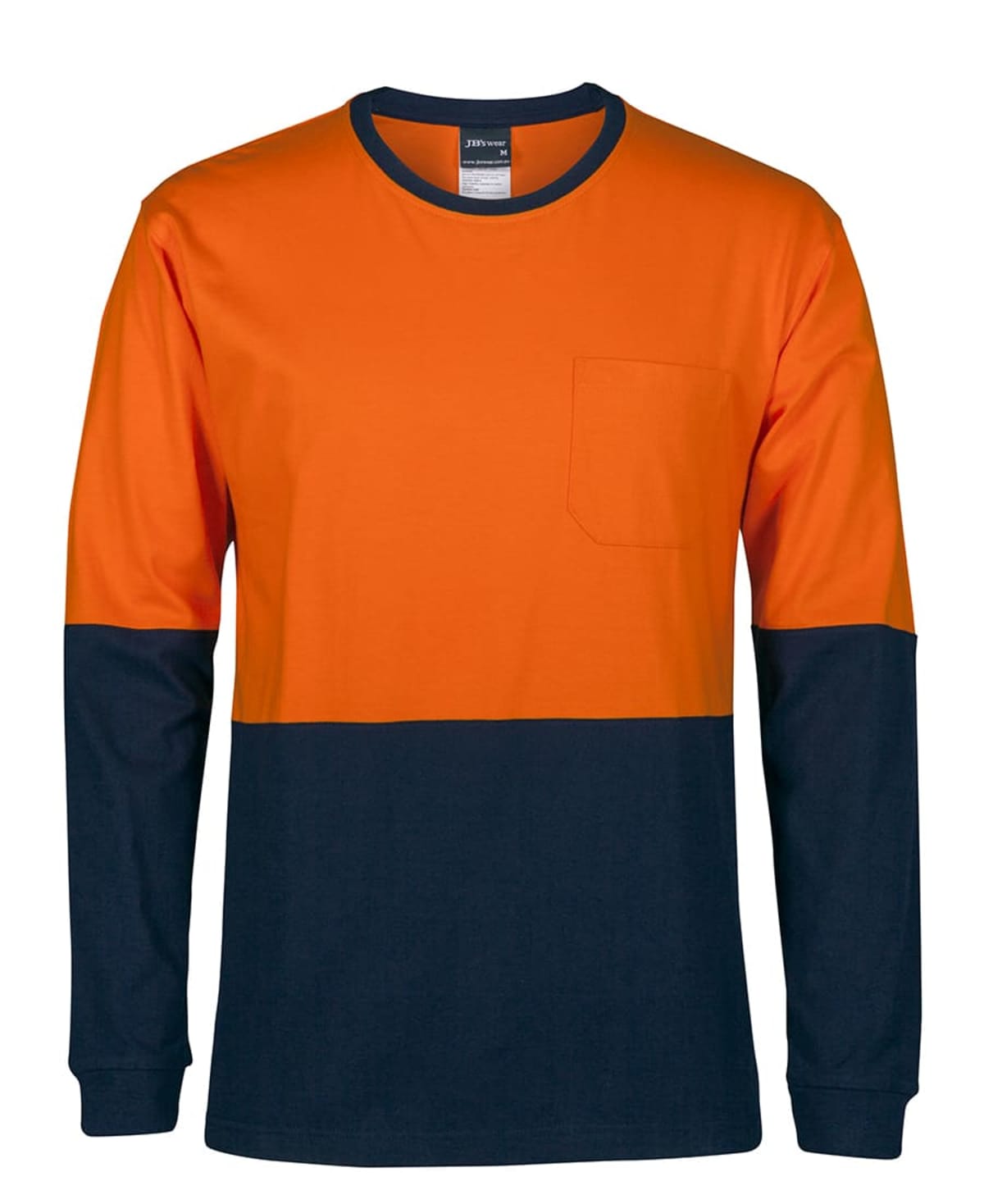Hi-Vis Classic Cotton Crew Neck Long Sleeve Tees