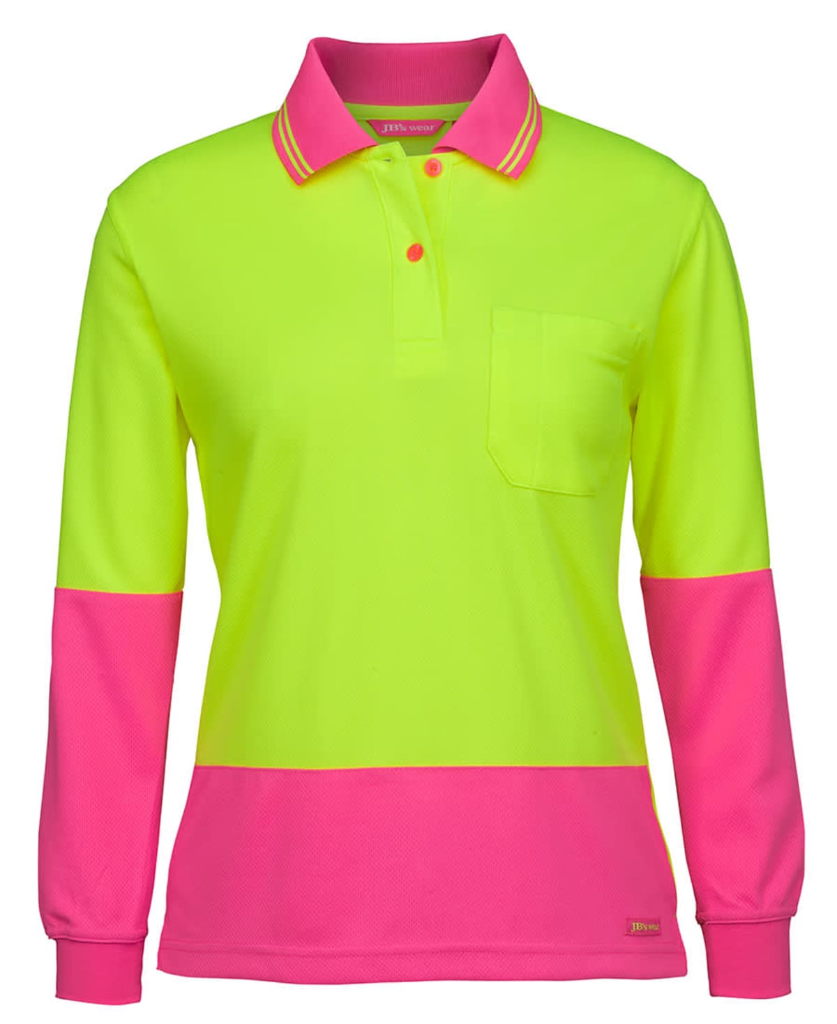 Ladies Hi-Vis Comfort Fit Long Sleeve Polos