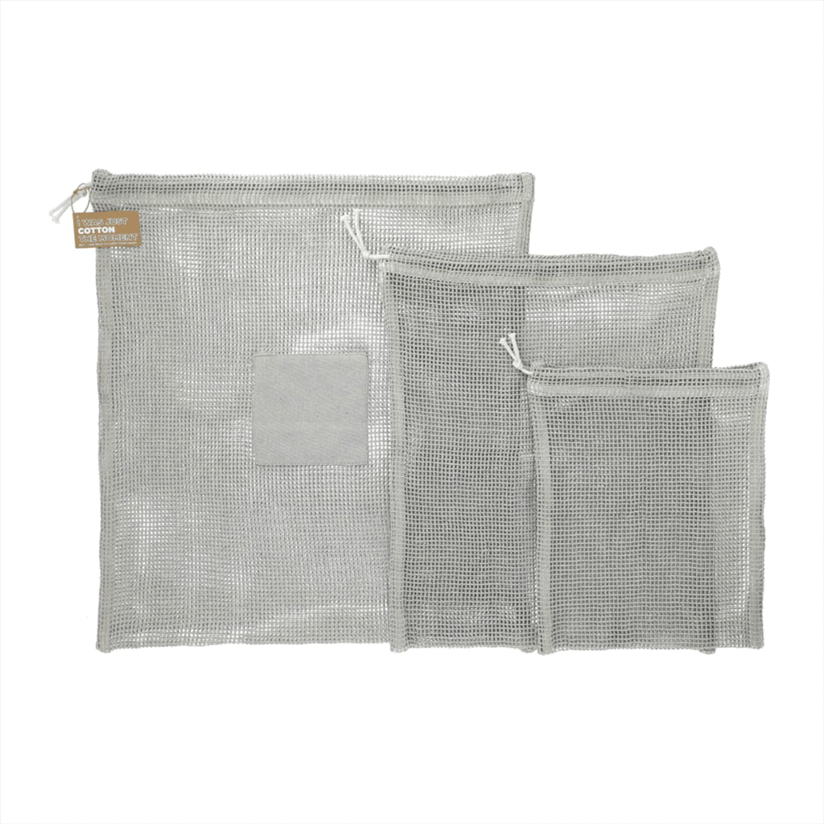 Recycled Cotton Mesh Cinch Pouch Sets