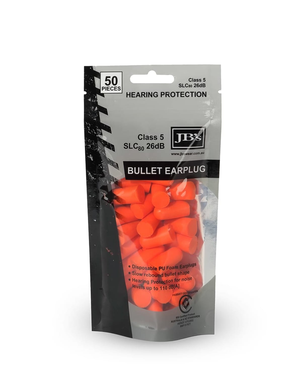 Bullet Fit Earplugs (50 Pieces)