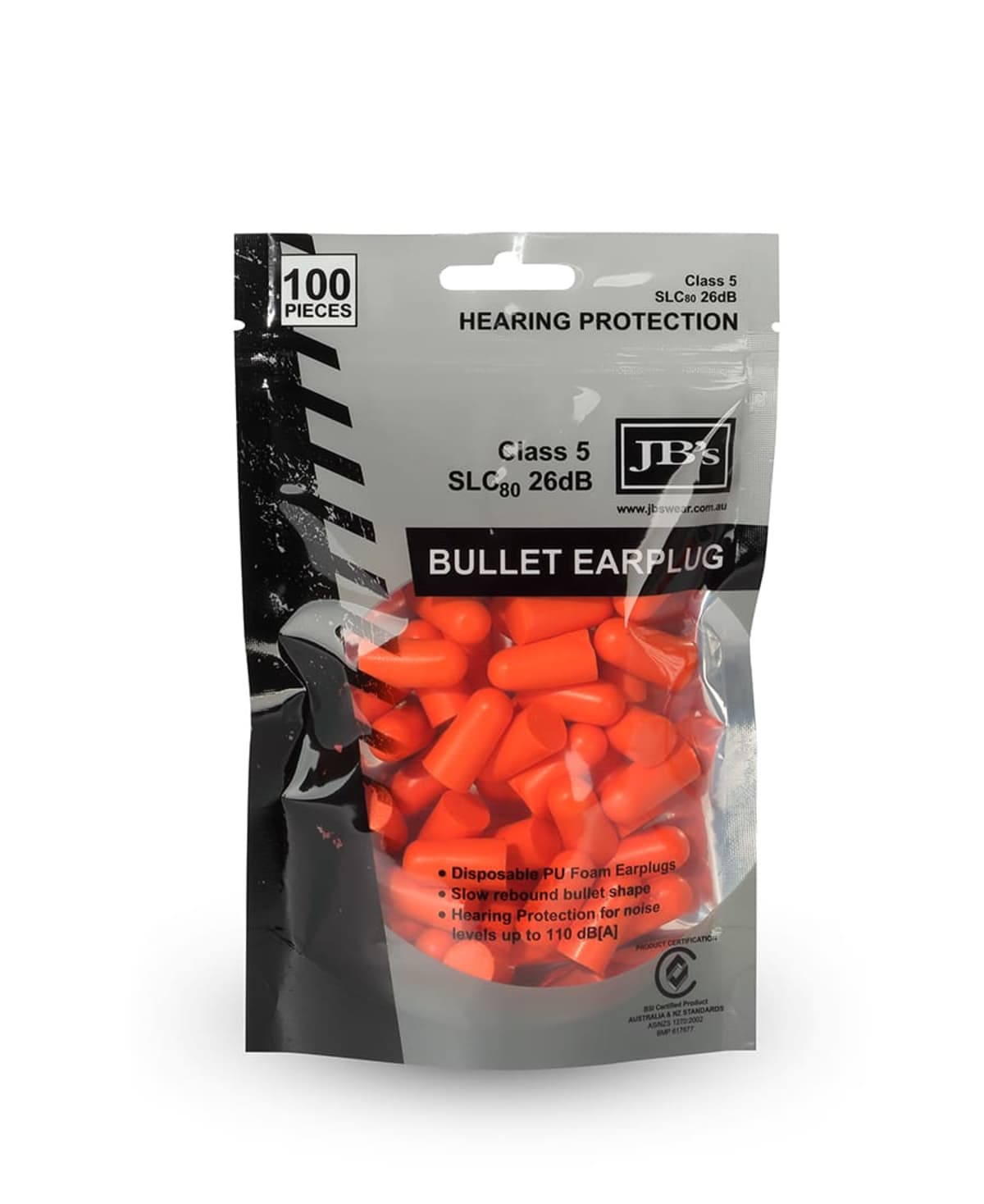 Bullet Fit Earplugs (100 Pieces)