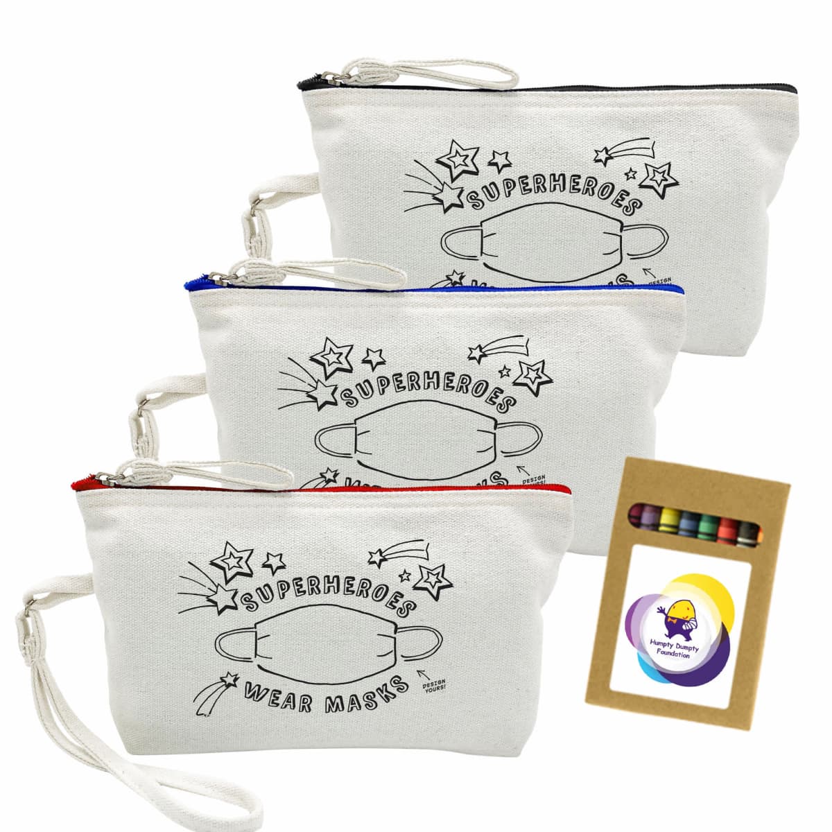 Terre Colouring Canvas Cosmetic Bags