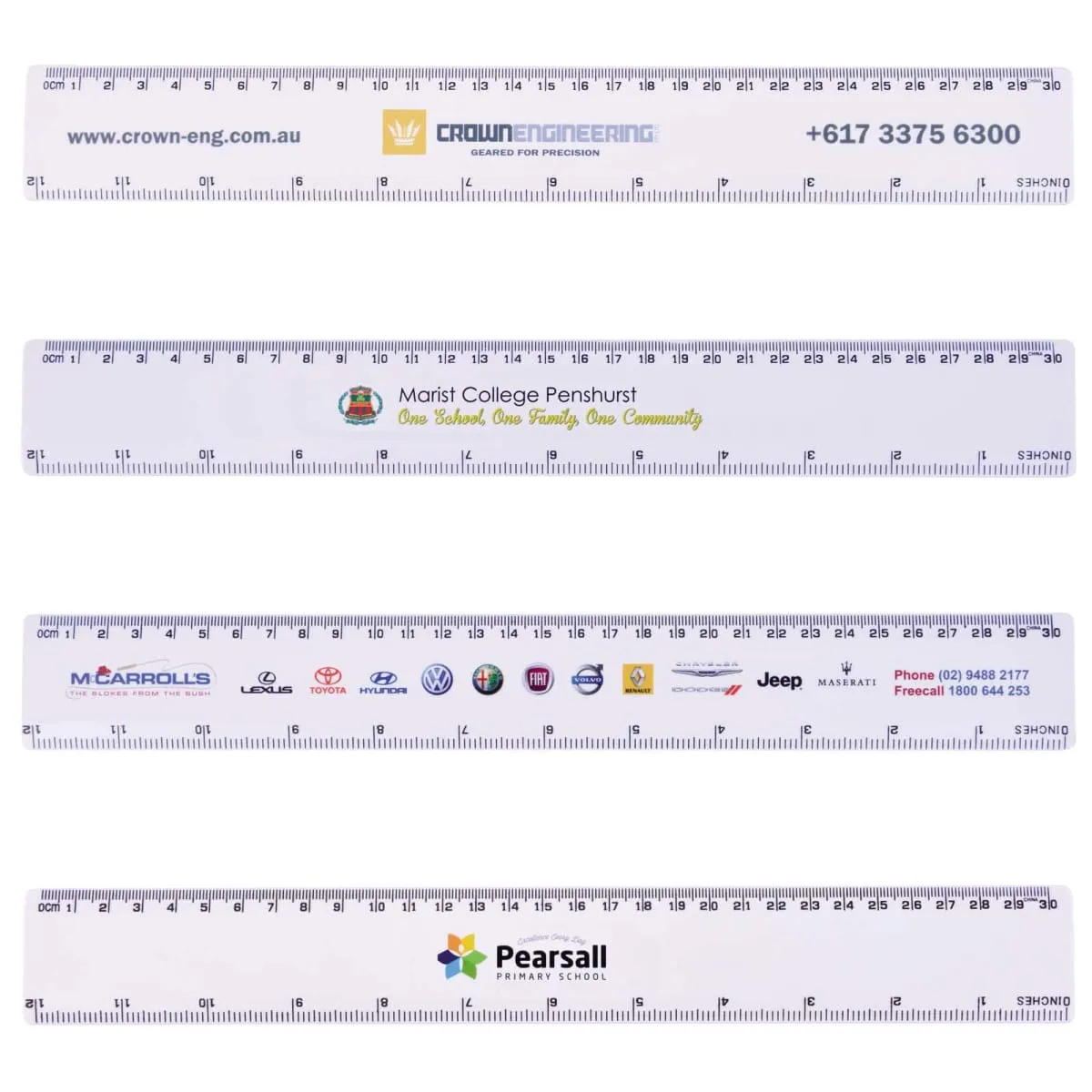 Matte White 30Cm Rulers