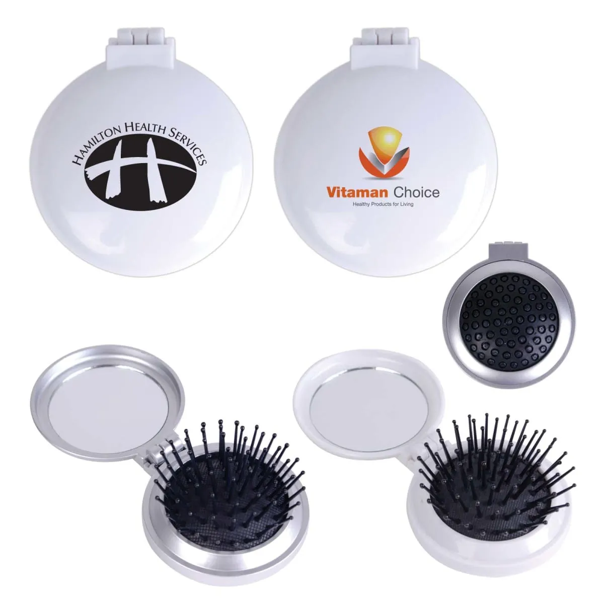 Compact Brush And Mirror Sets