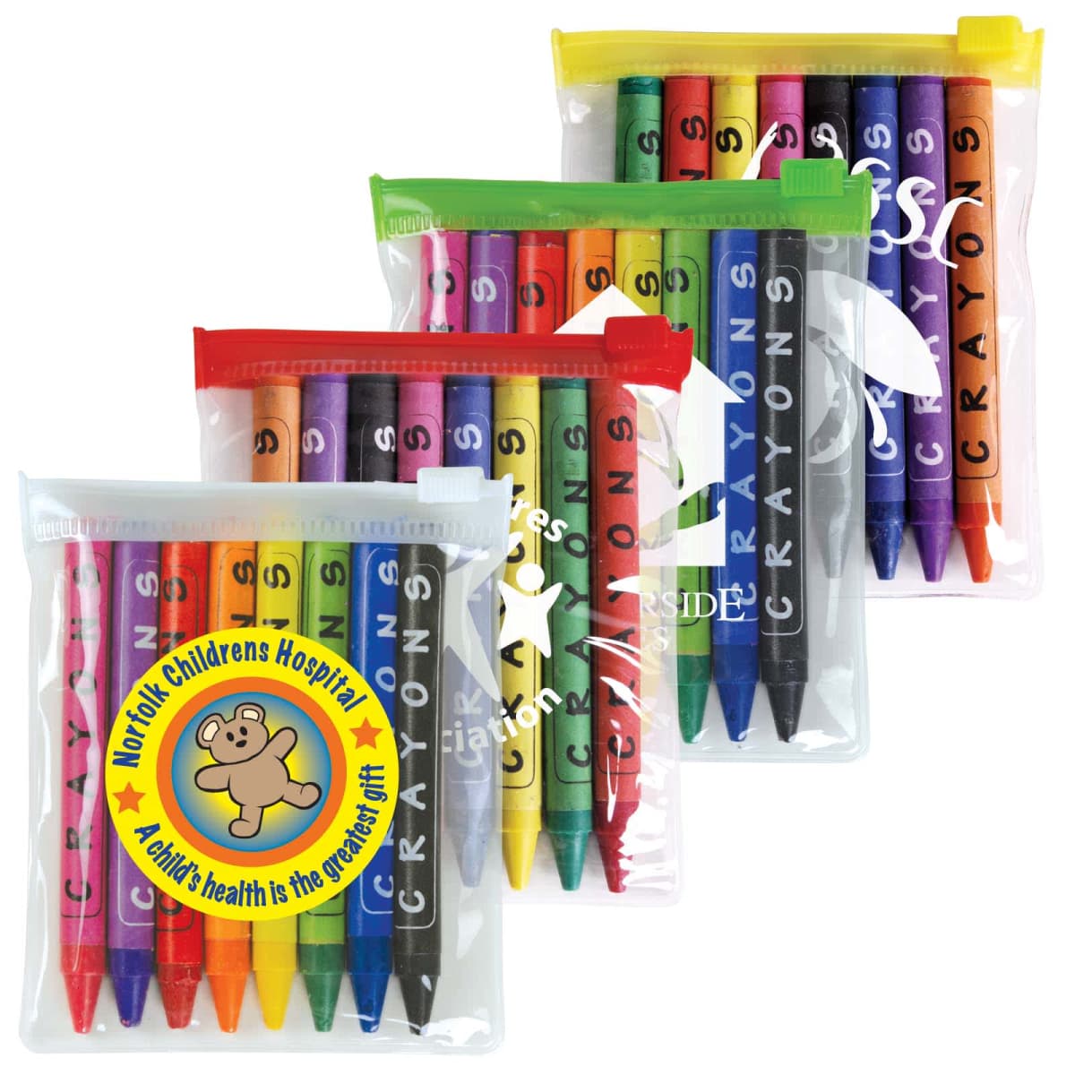 Louvelle Crayons In Pvc Zipper Pouches