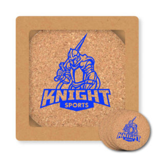 Eco- Friendly Cork Round Coaster - Set Of 4
