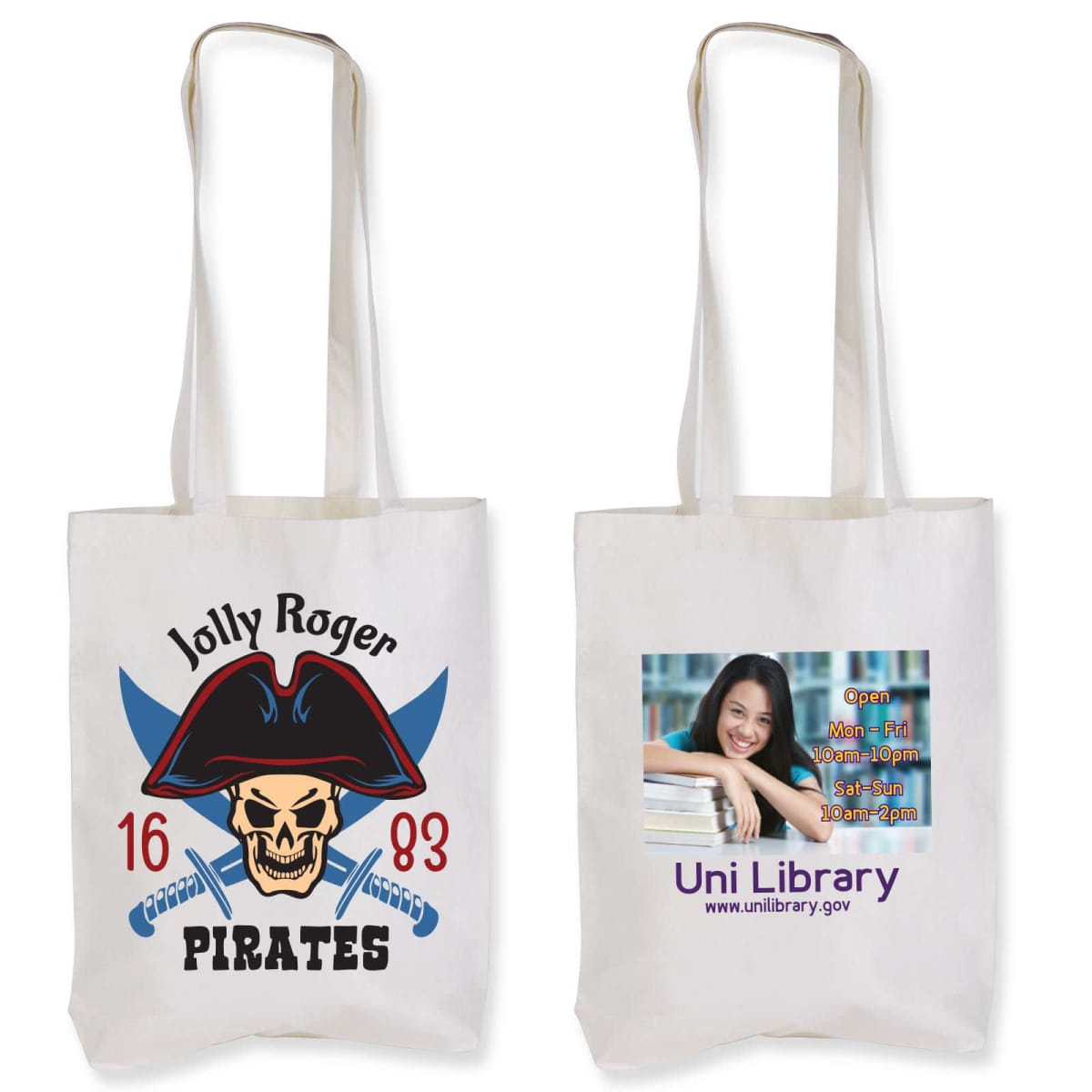 Long Handle Bamboo Tote Bags