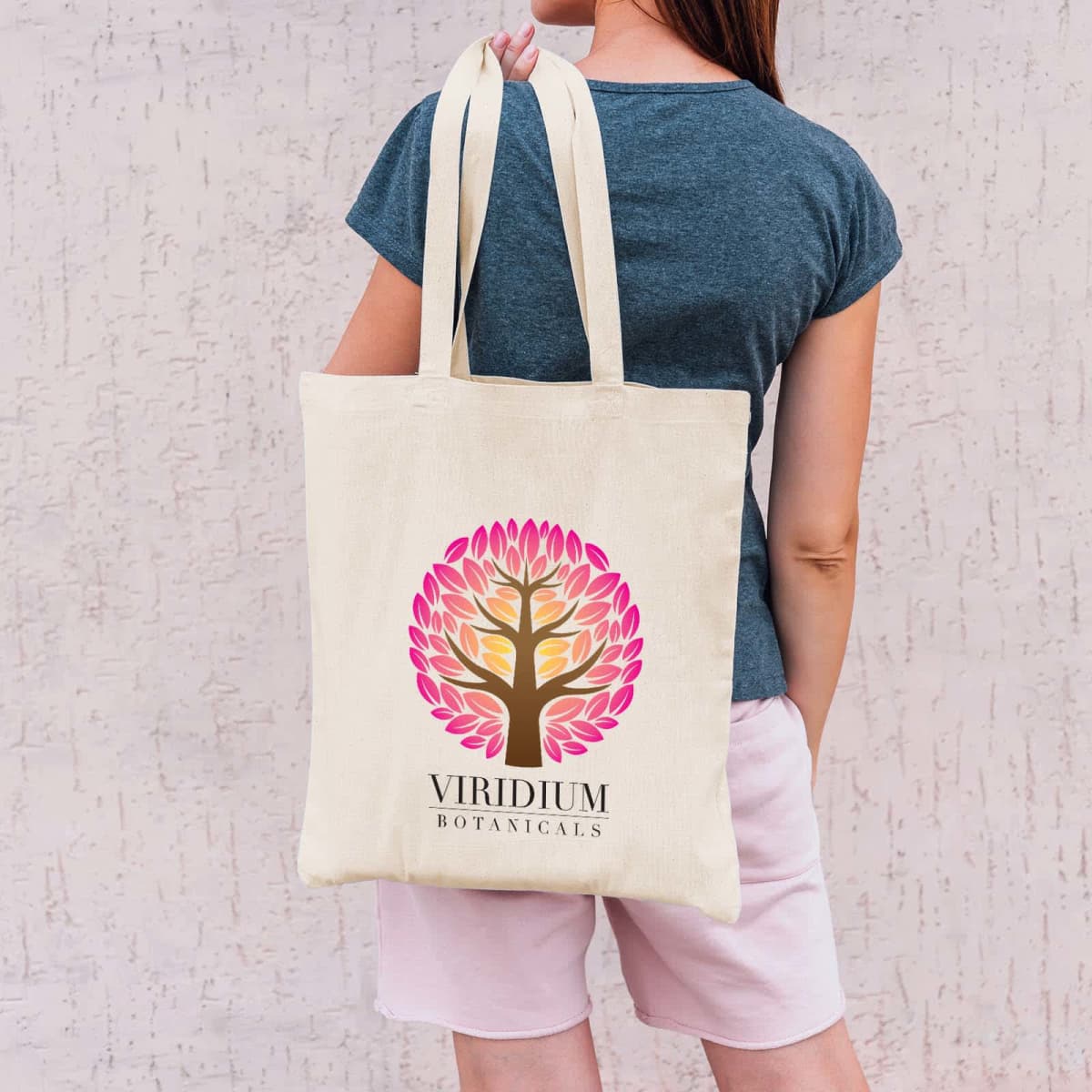 Folding Calico Tote Bags
