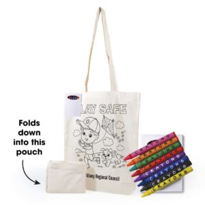 Crafty Folding Calico Bags And Crayons