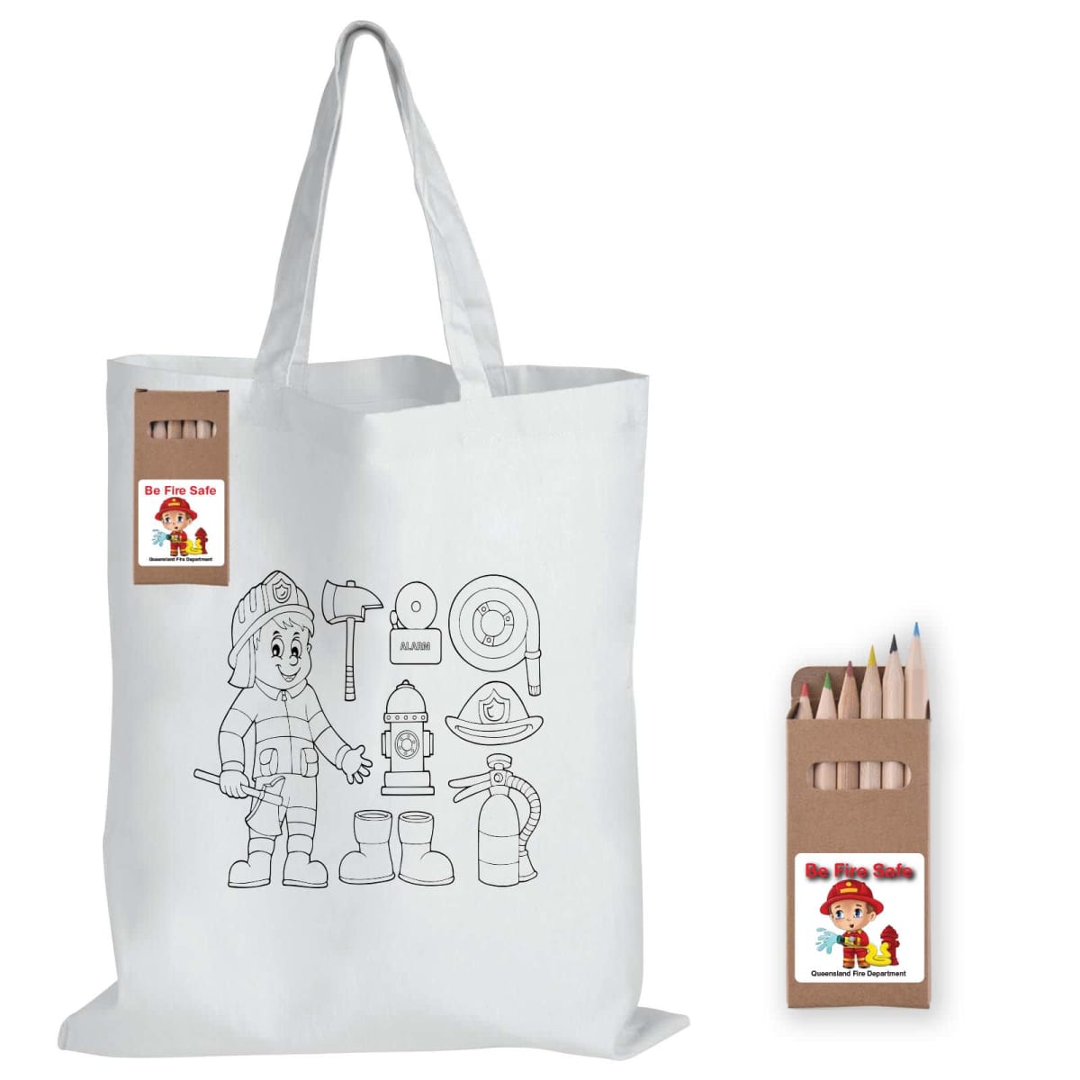 Wixie Short Handle Cotton Bag And Pencils