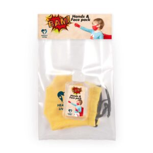 Kids Mask And Hand Sanitiser Packs