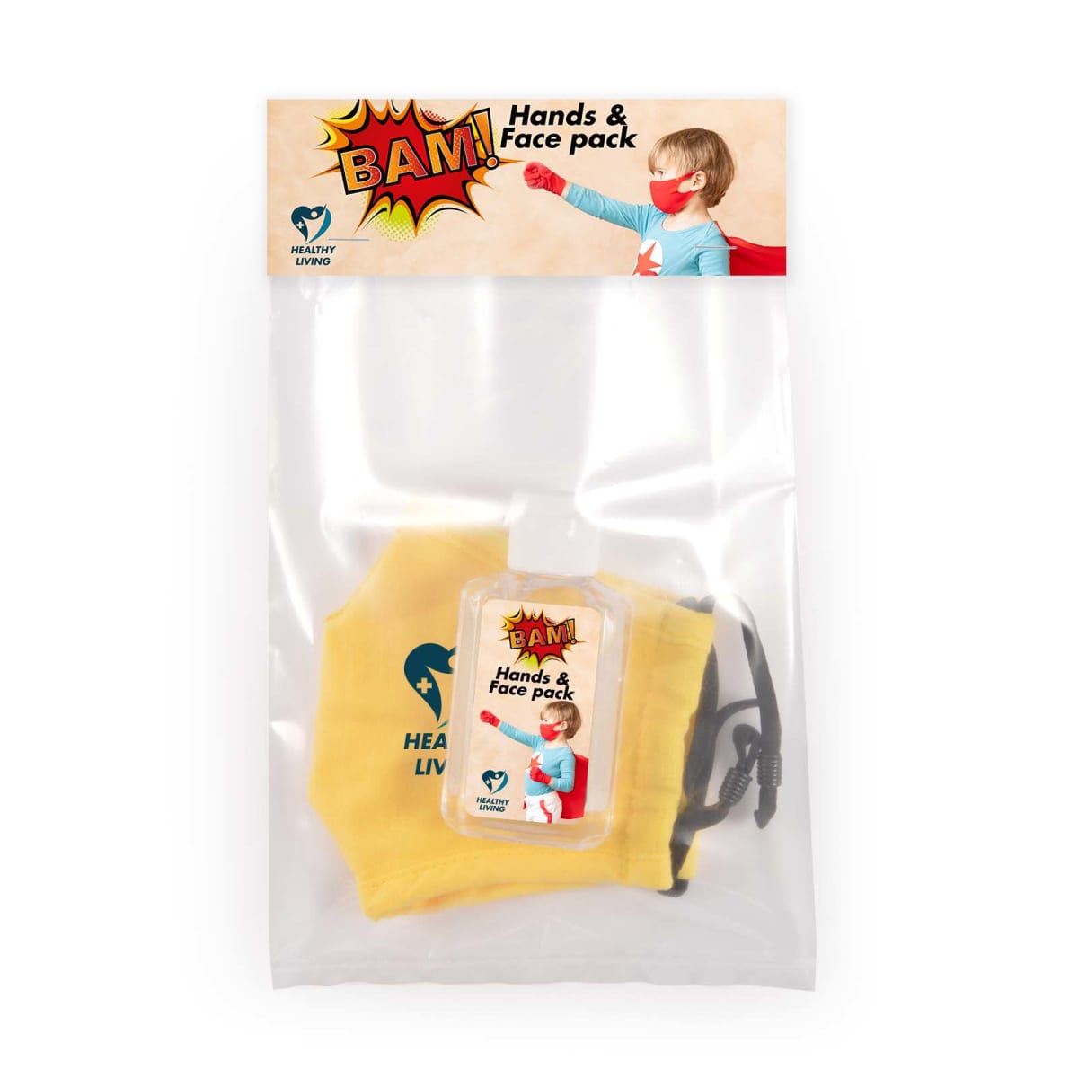 Kids Mask And Hand Sanitiser Packs