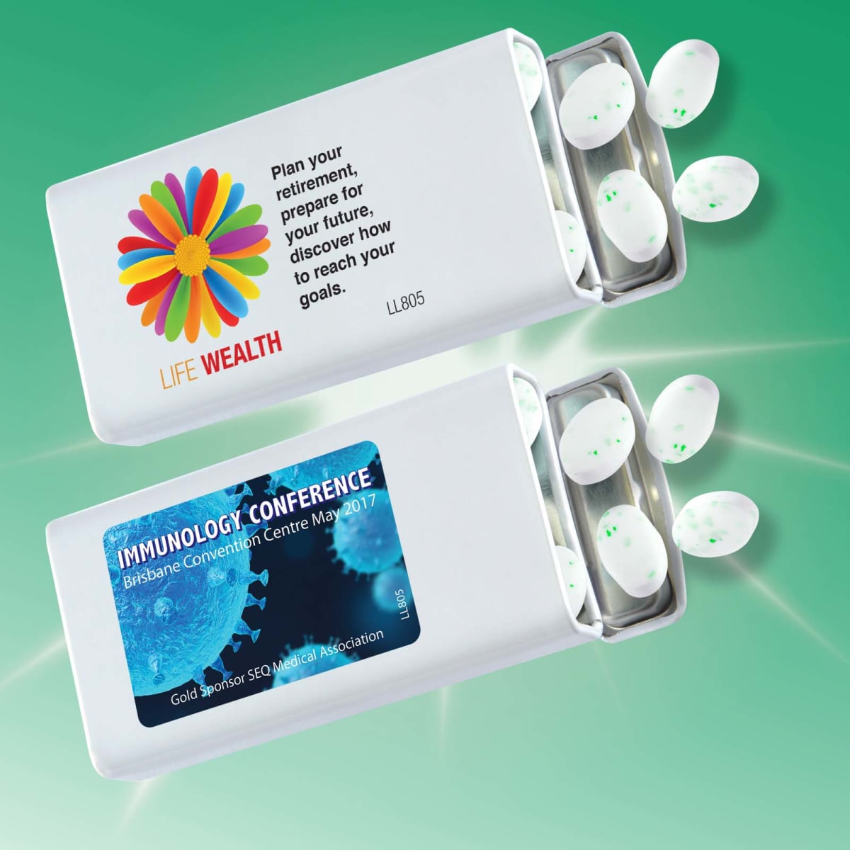 Tasty Bulk Promotional Spearmint In Tins