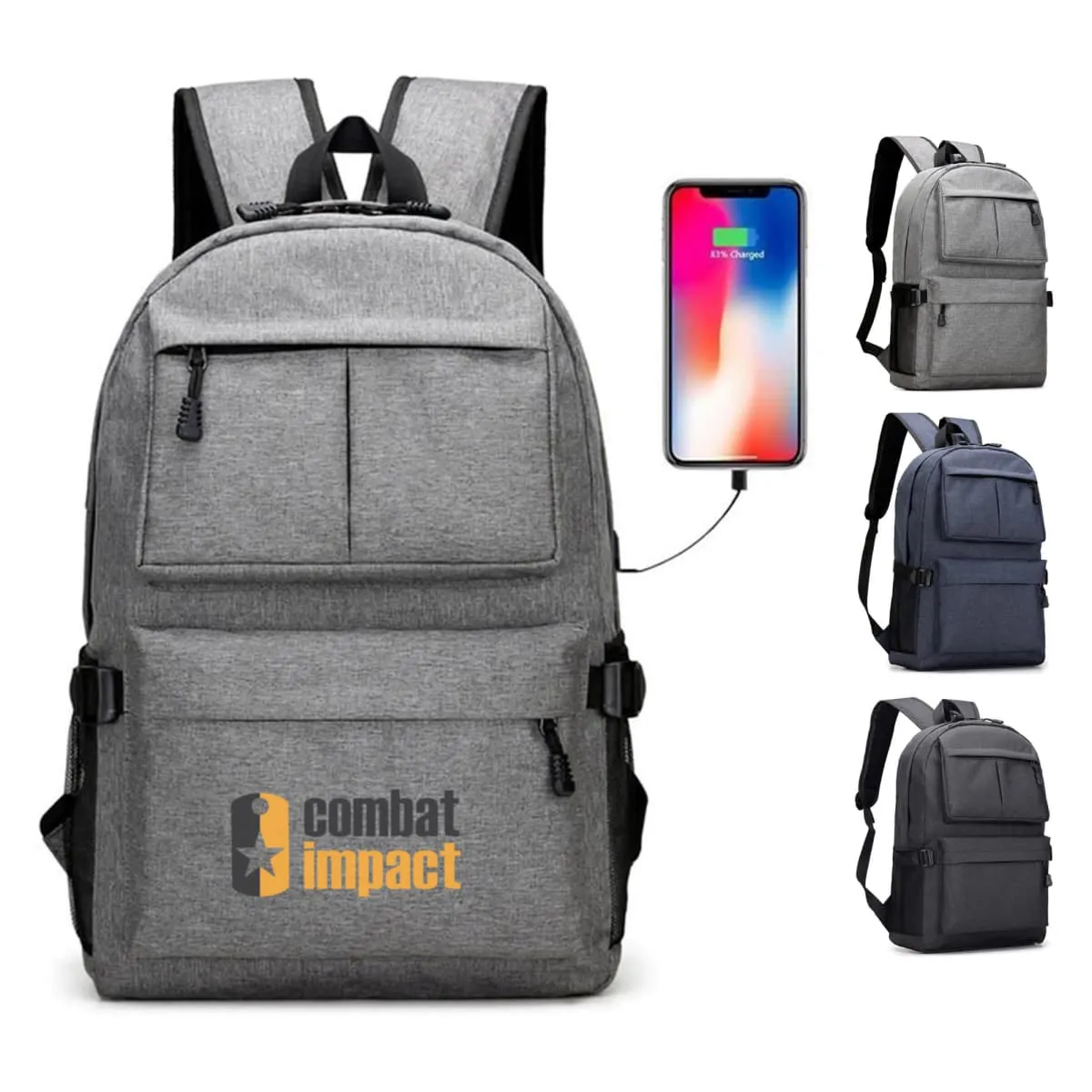 School Backpacks With Emblem Branding - rush