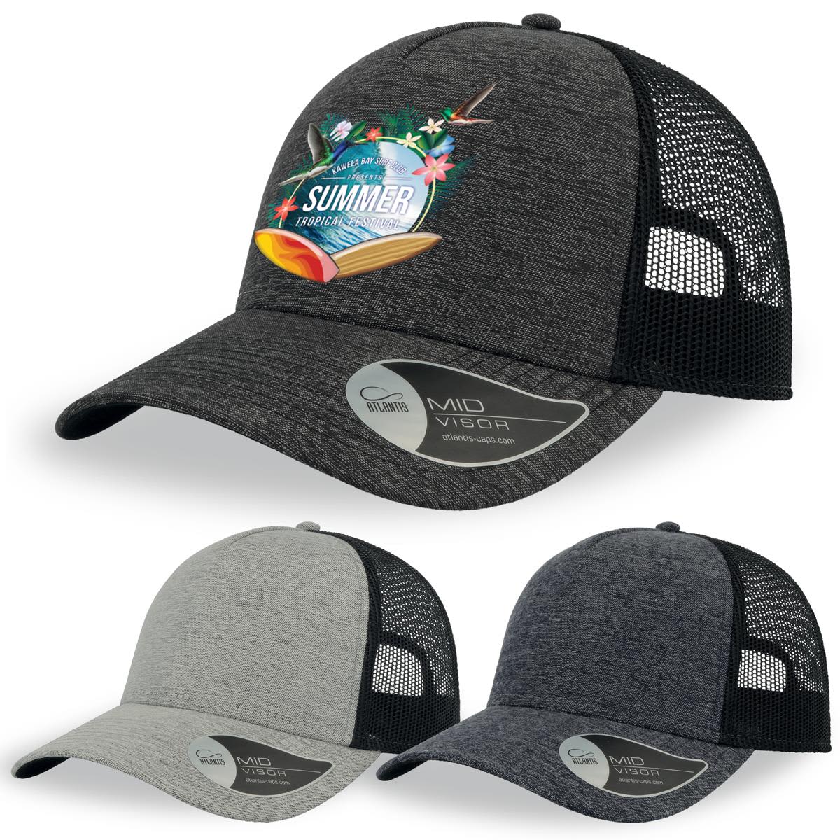 Snapzy Melange Mesh Caps
