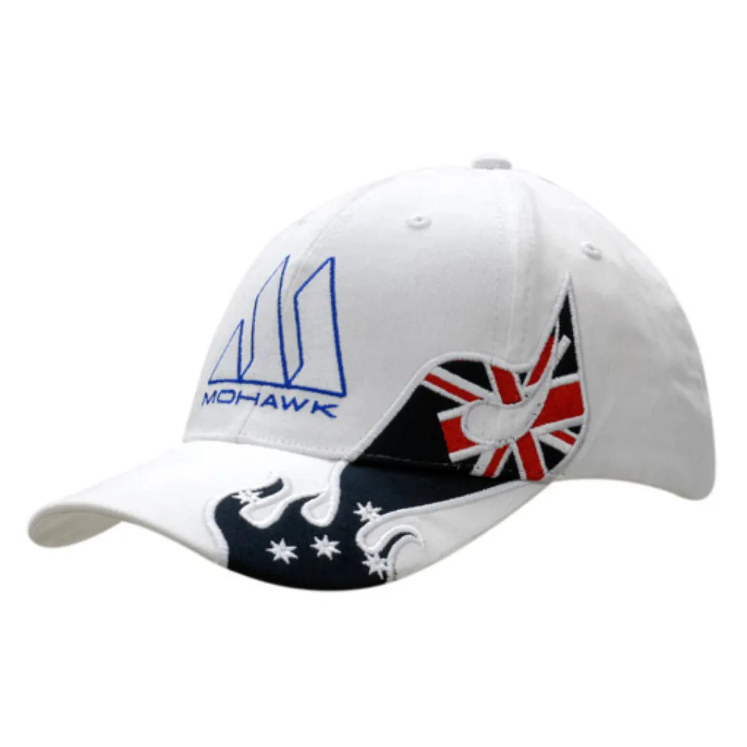 Australia Applique Crown Peak Cotton Caps