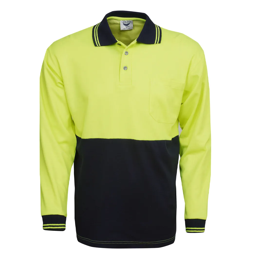 Breathable Hi Vis Polo Cooldry Long Sleeves
