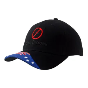 Brushed Heavy Cotton Embroidered Australian Caps