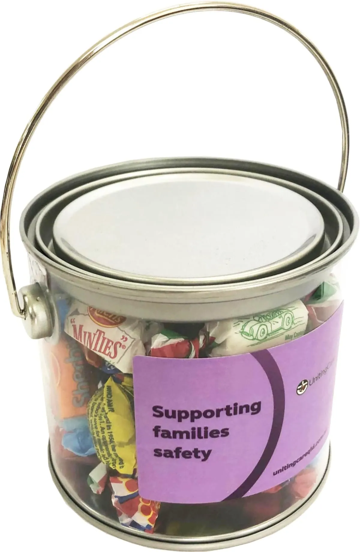 250G Pvc Bucket Filled With Allen's Lollies