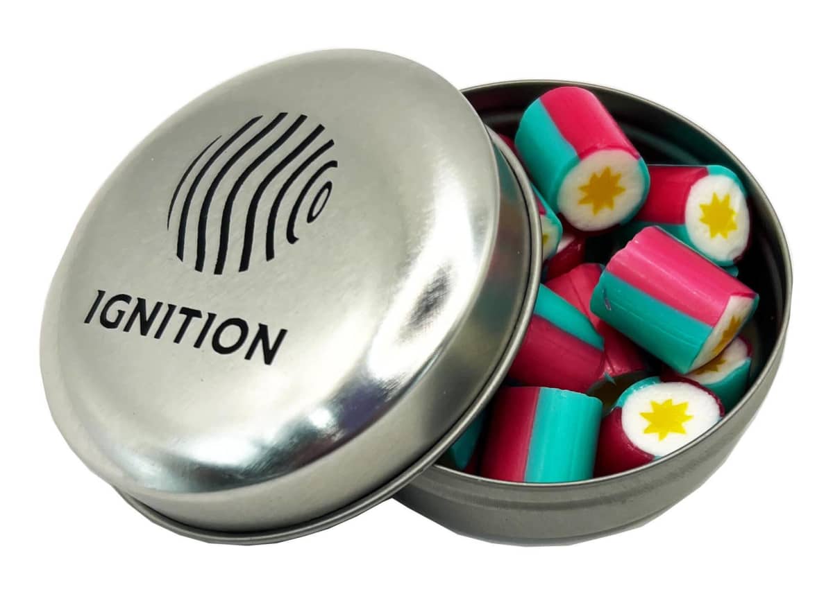 40G Candle Tin Filled With Rock Candies