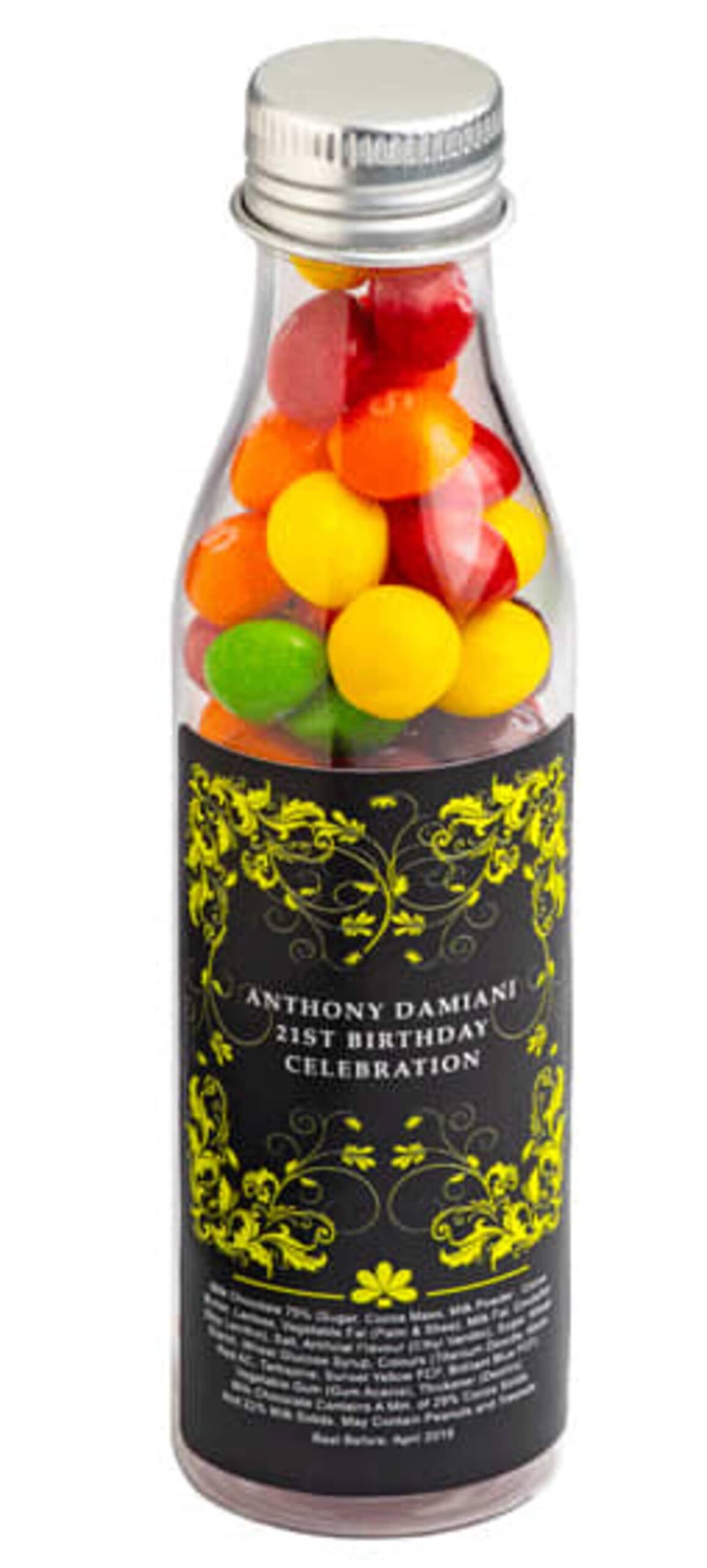 Soda Bottle With 100G Skittles