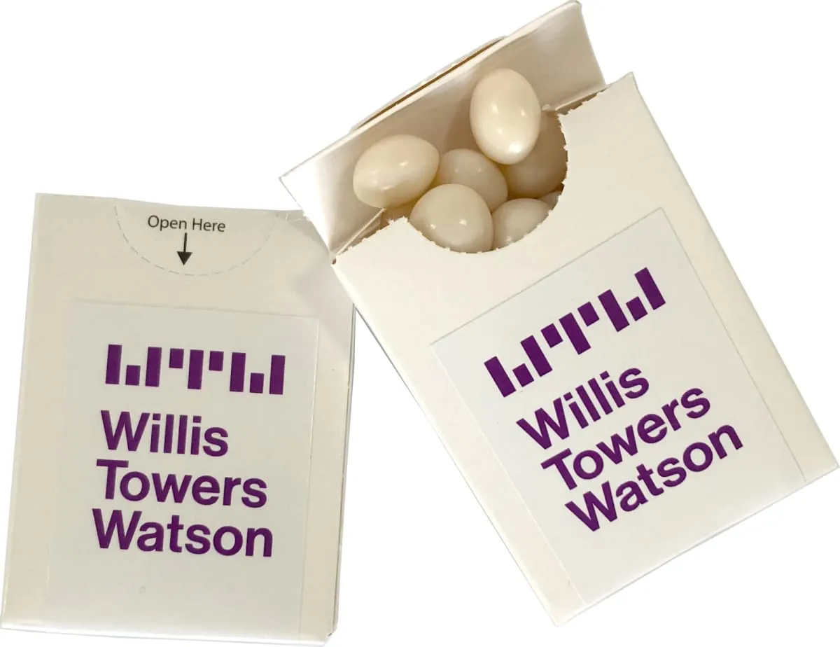 25g Chewy Mints in Flip Lid Cardboard Boxes