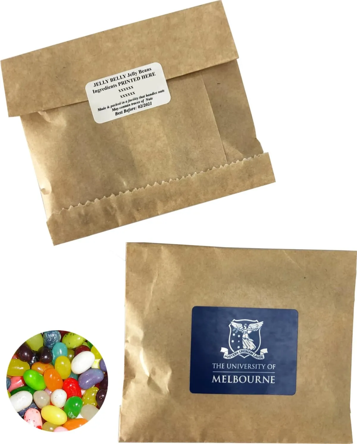 50G Jelly Belly Beans In Custom Paper Bags