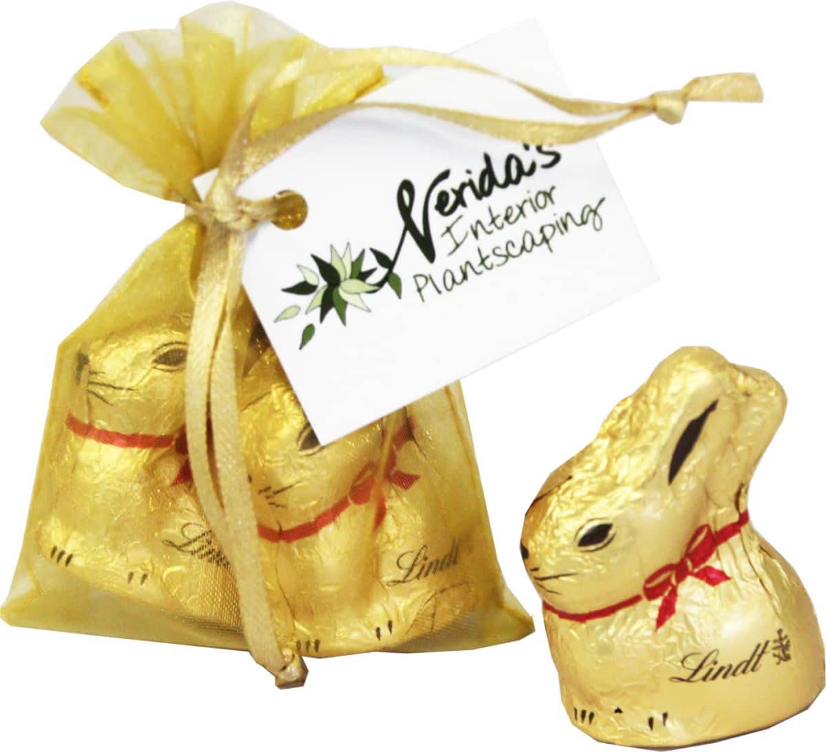 Organza Bag With 10G Gold Lindt Bunnies