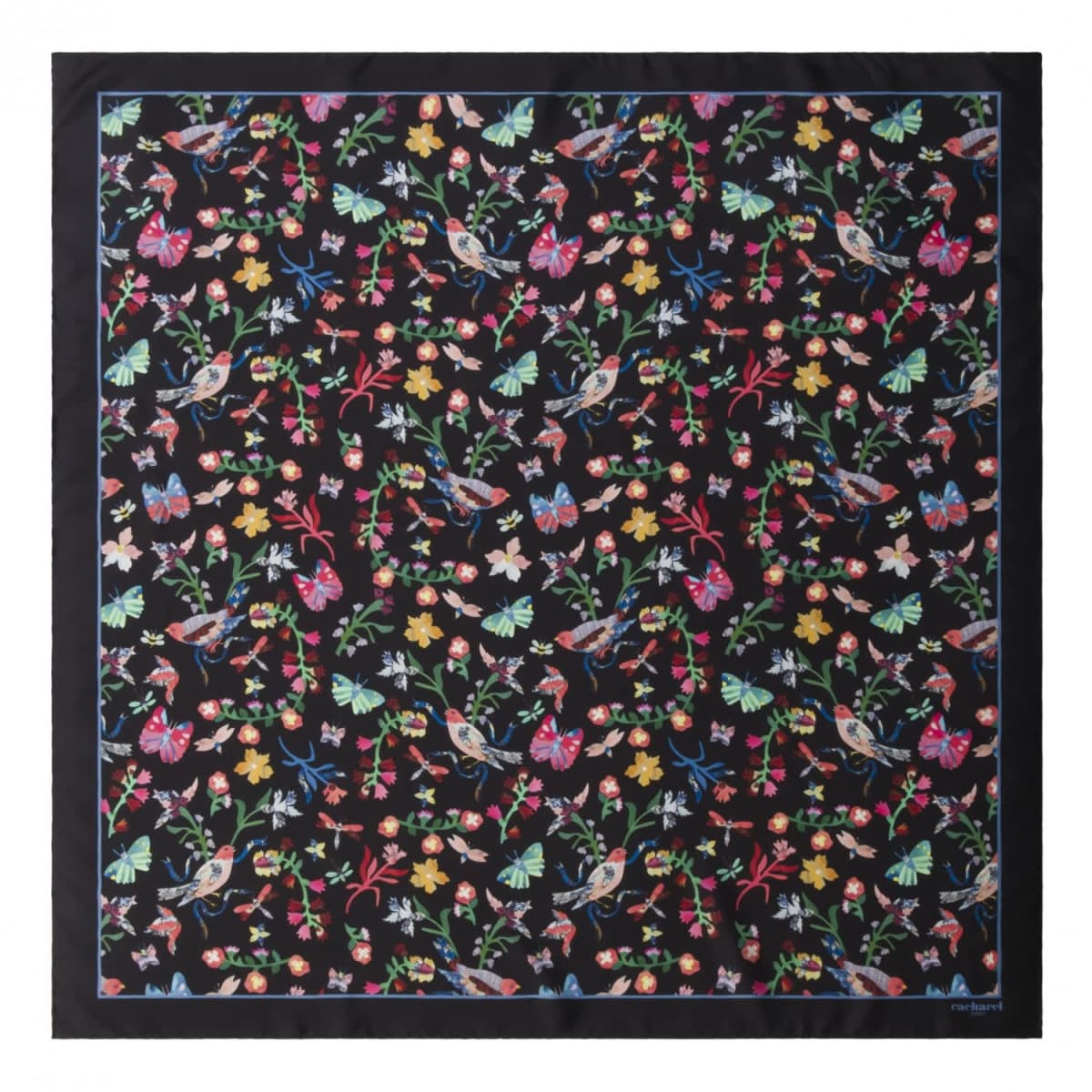 Cacharel Butterfly Black Silk Scarves