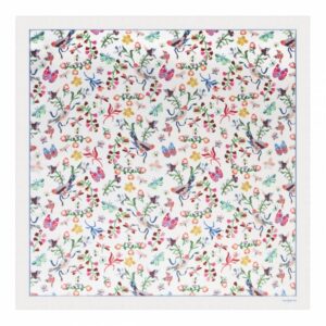 Cacharel Butterfly White Silk Scarves