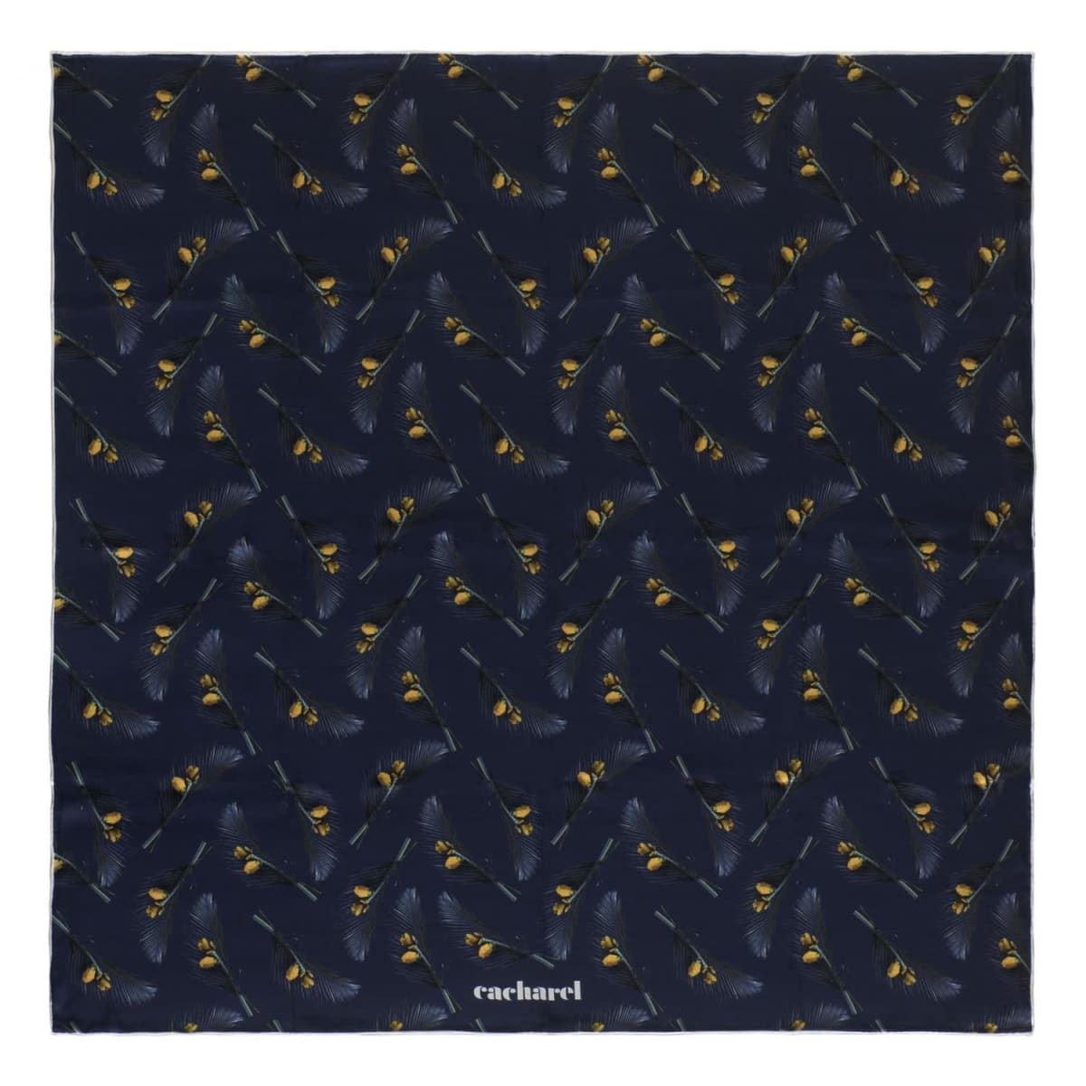Victoire Navy Silk Scarves