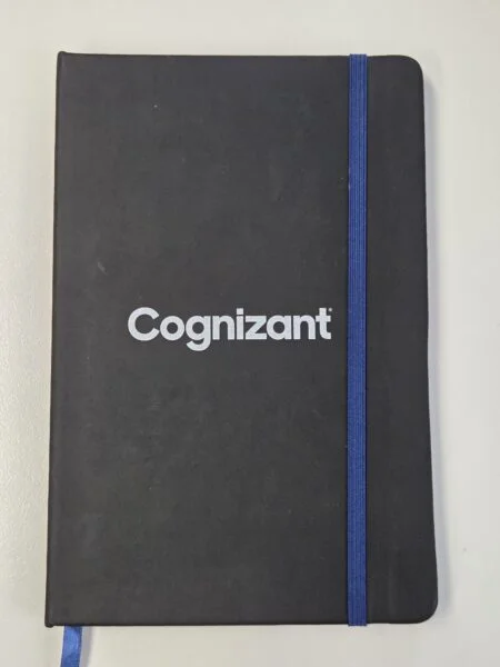 Black notebook with Cognizant logo—perfect for 2026 Aussie business essentials