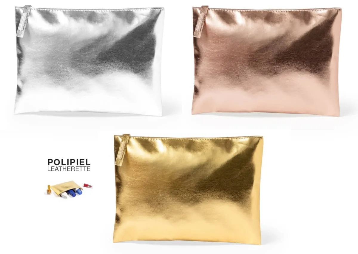 Metallic Beauty Bags