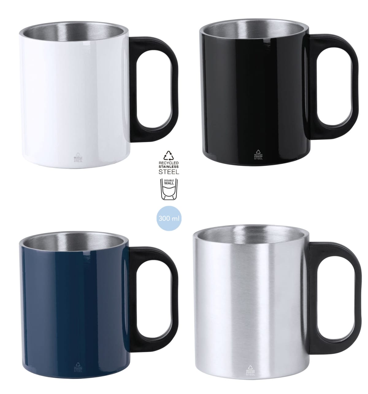 Recycled Stainless Steel Coffee Mugs