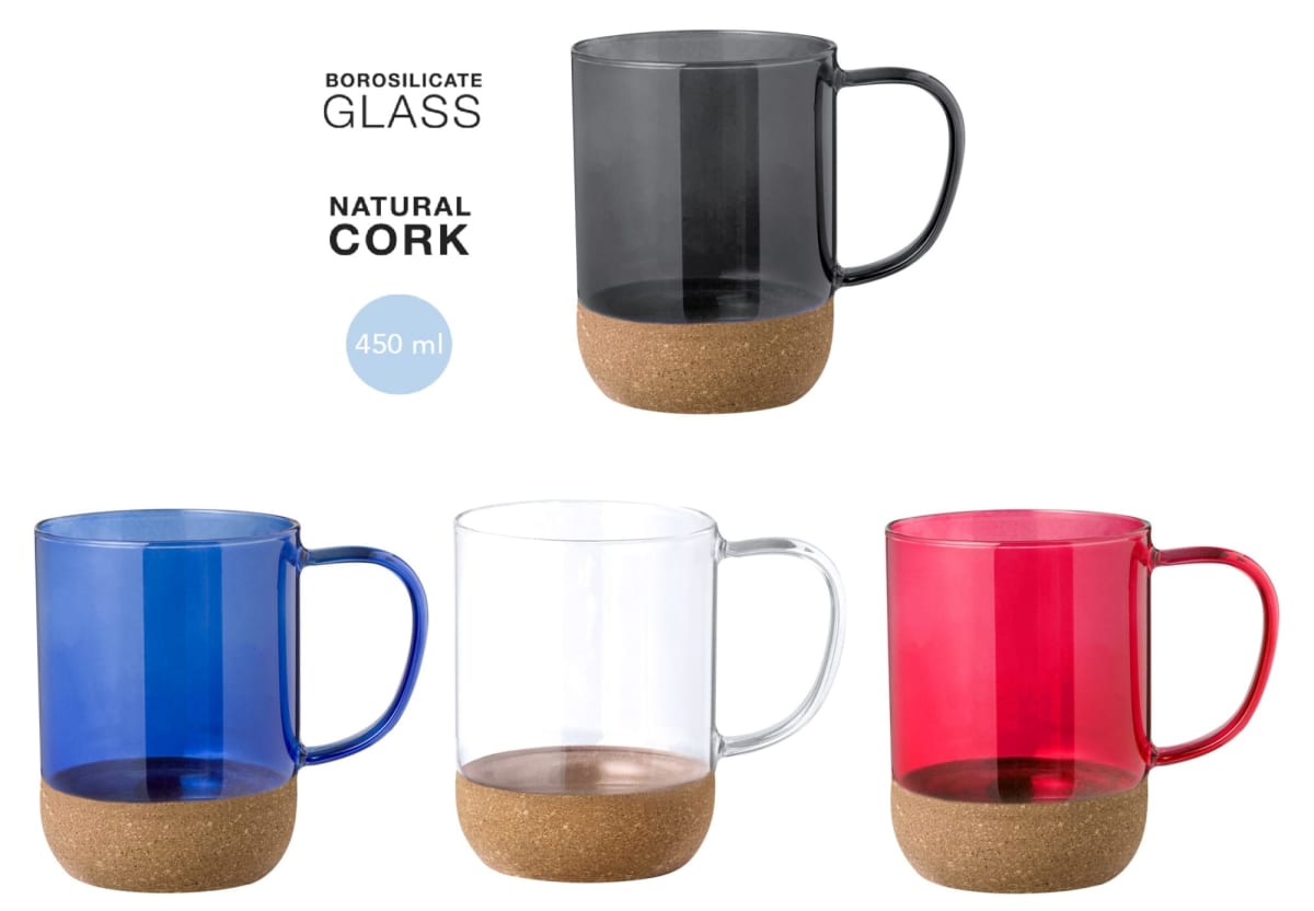 Classy Cork Base Glass Mugs
