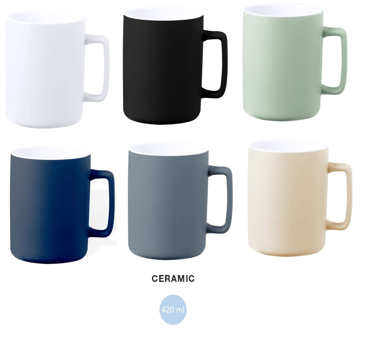 420Ml Large Ceramic Coffee Mugs