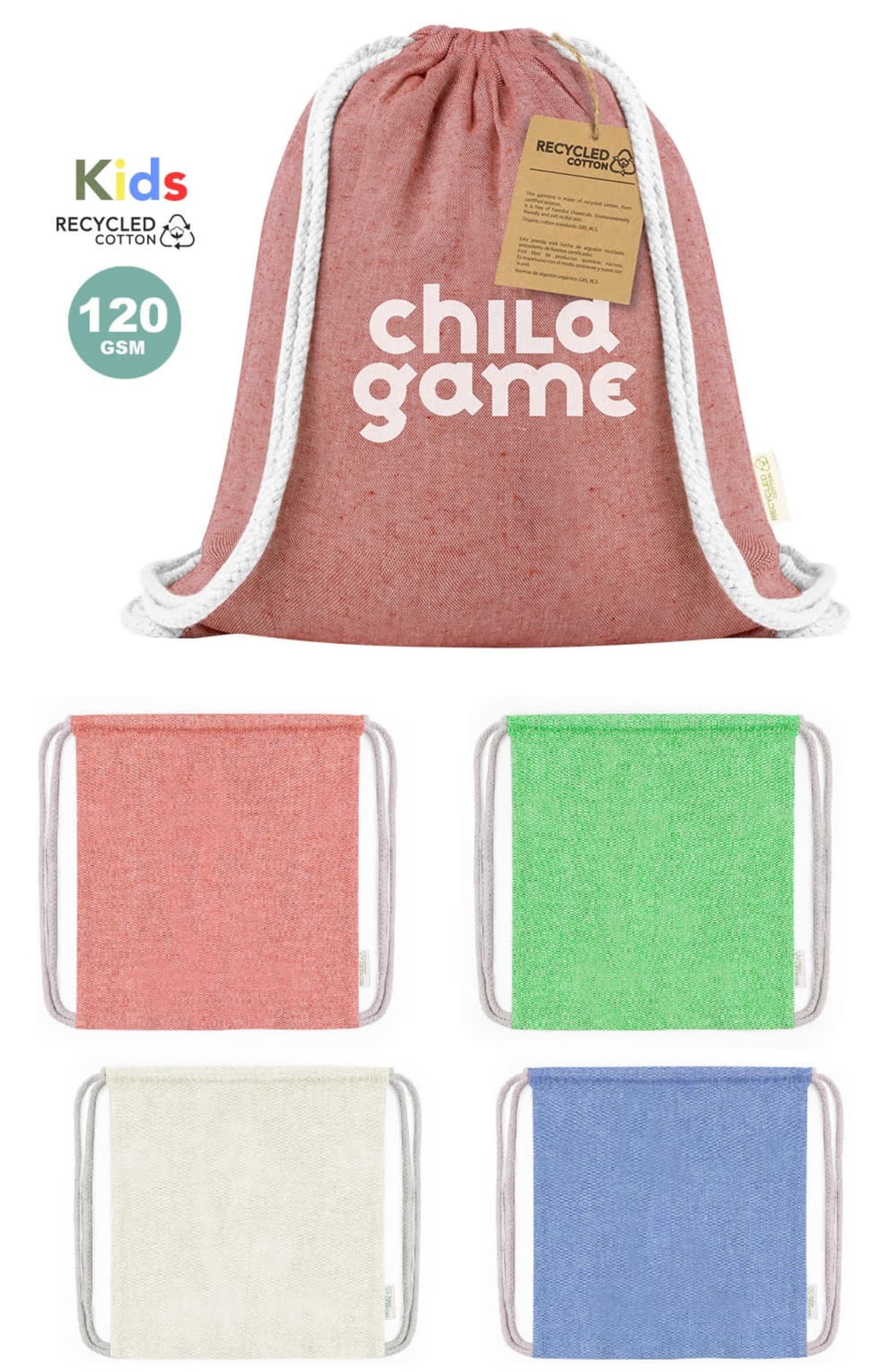 Eco Recycled Drawstring Backpacks