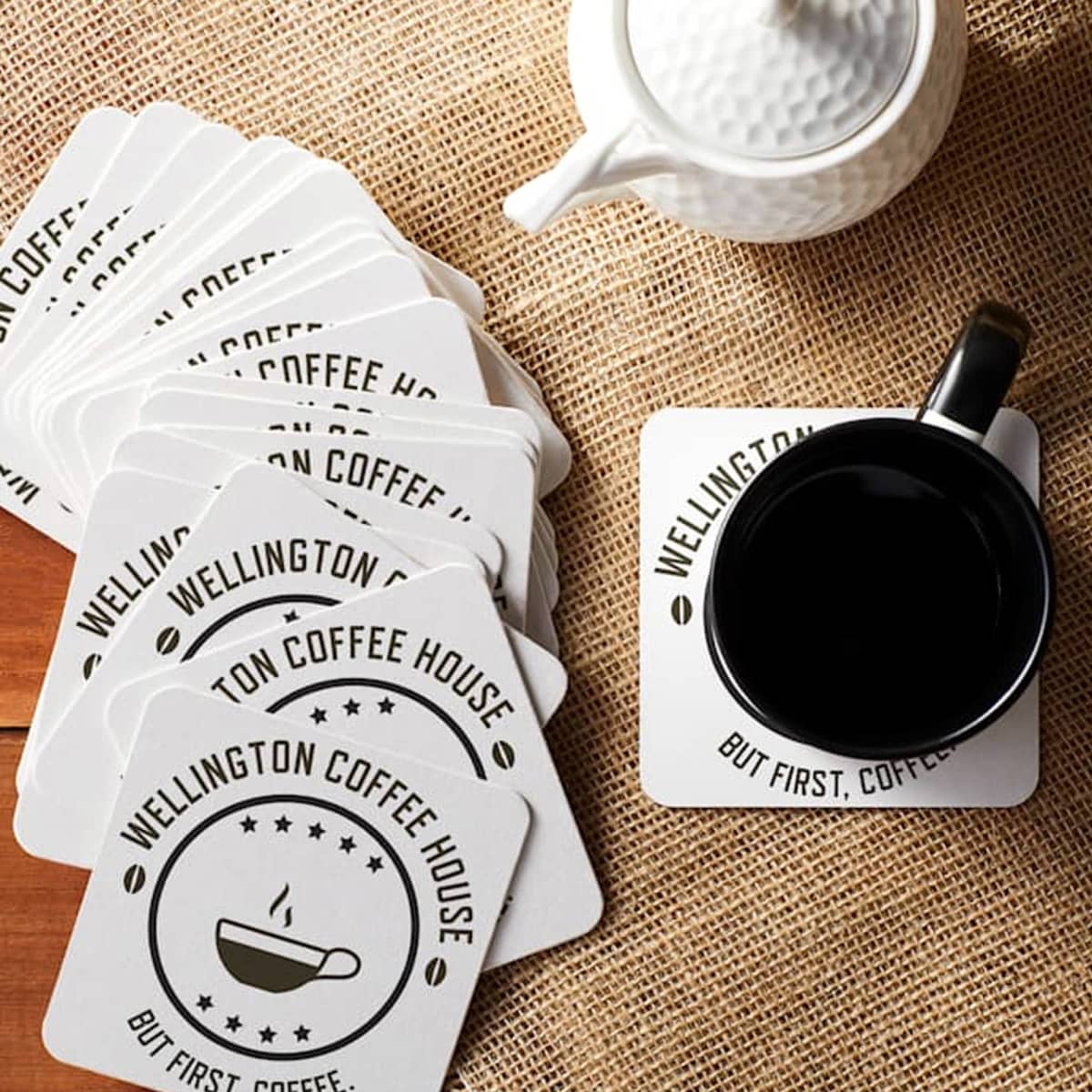 Kirie Cardboard Coasters - Square - rush