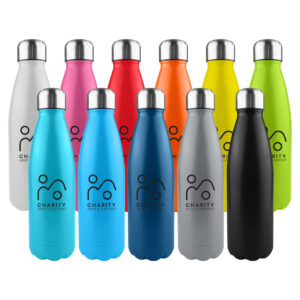 Shiny Stainless Steel Drink Bottle - Single Wall - rush